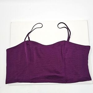 ❤️ 3/$30 Express Croppped Top in Purple Satiny Fabric w Adjustable Strap